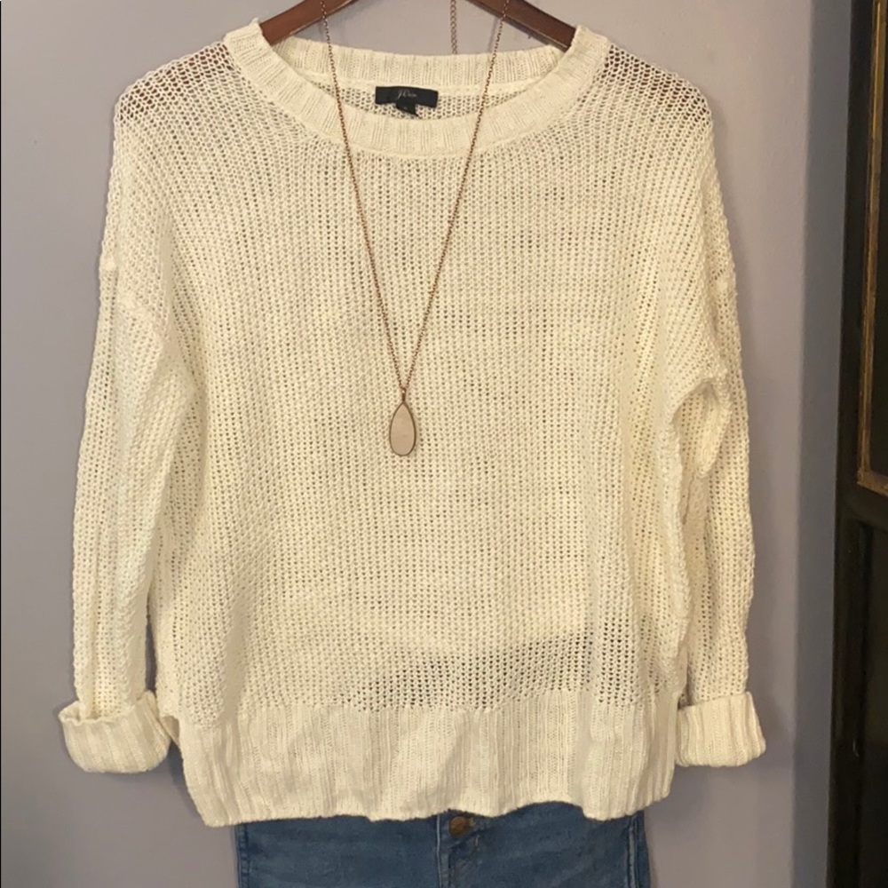 Jcrew linen beach sweater